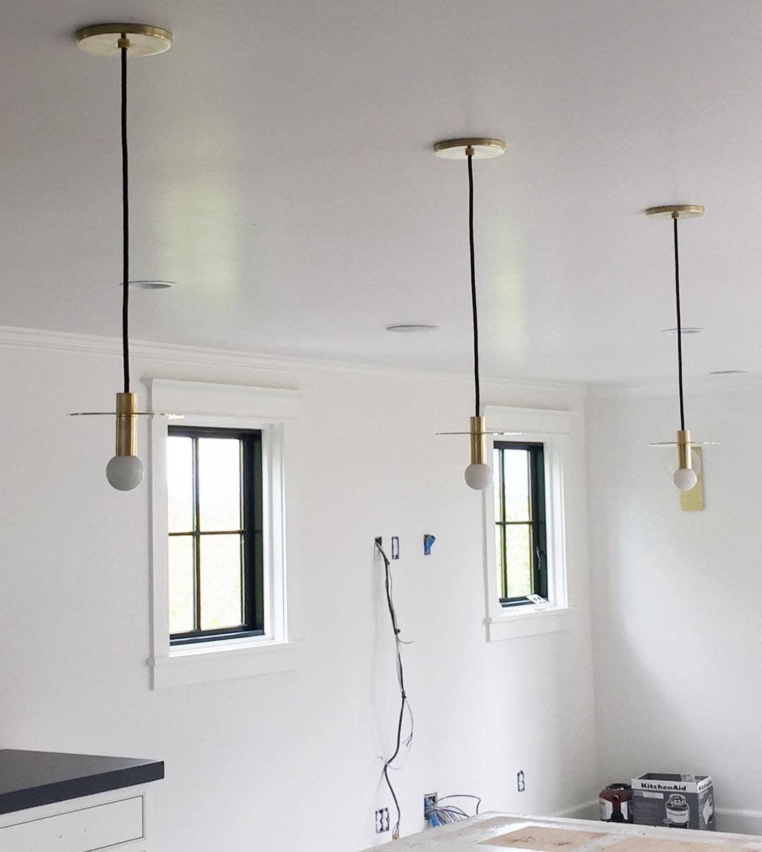 Geometrische Messing Hängeleuchte – Modernes Design mit LED- & Edison-Lampenoptionen