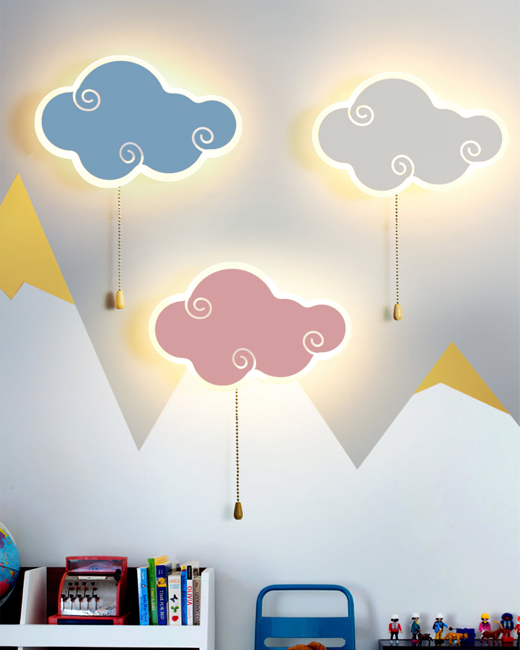 Cloud Wall Lamp – Schattige Wol Lamp voor Kinderkamer met LED Licht