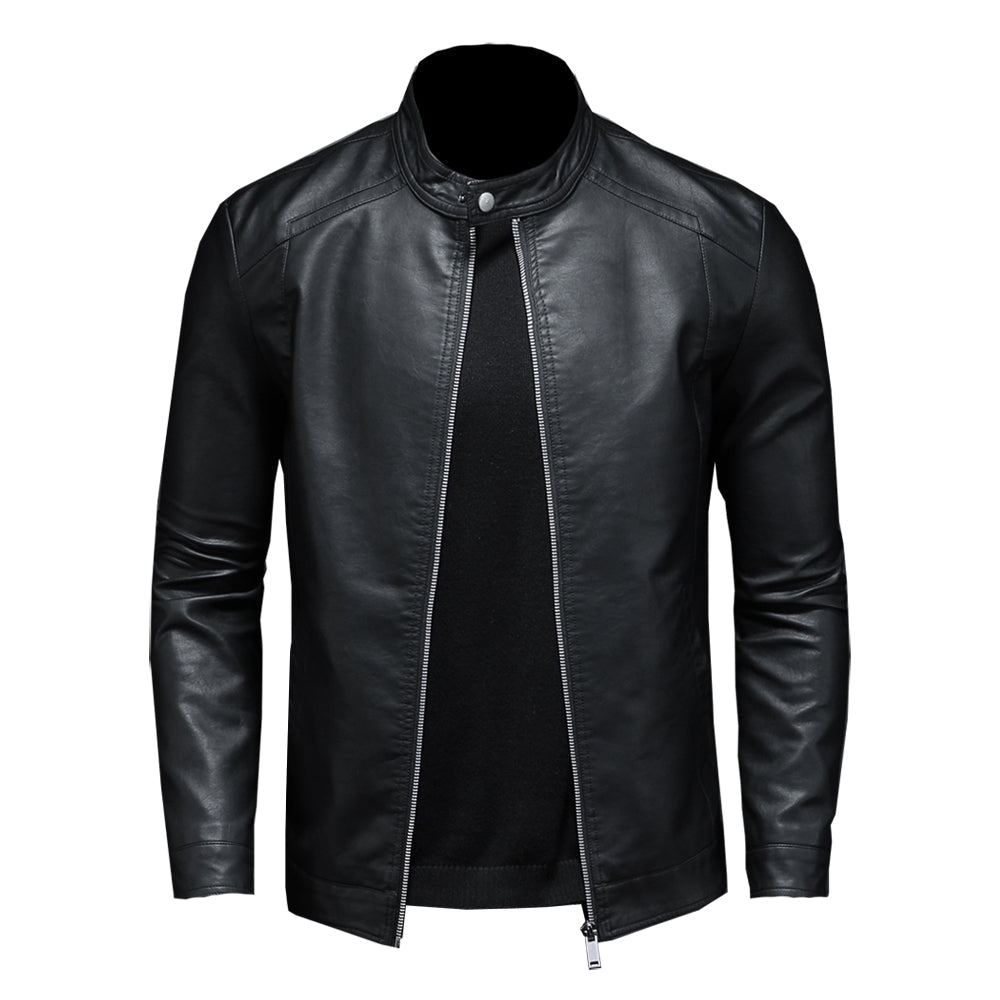 Heren Leren jas met Slim Fit