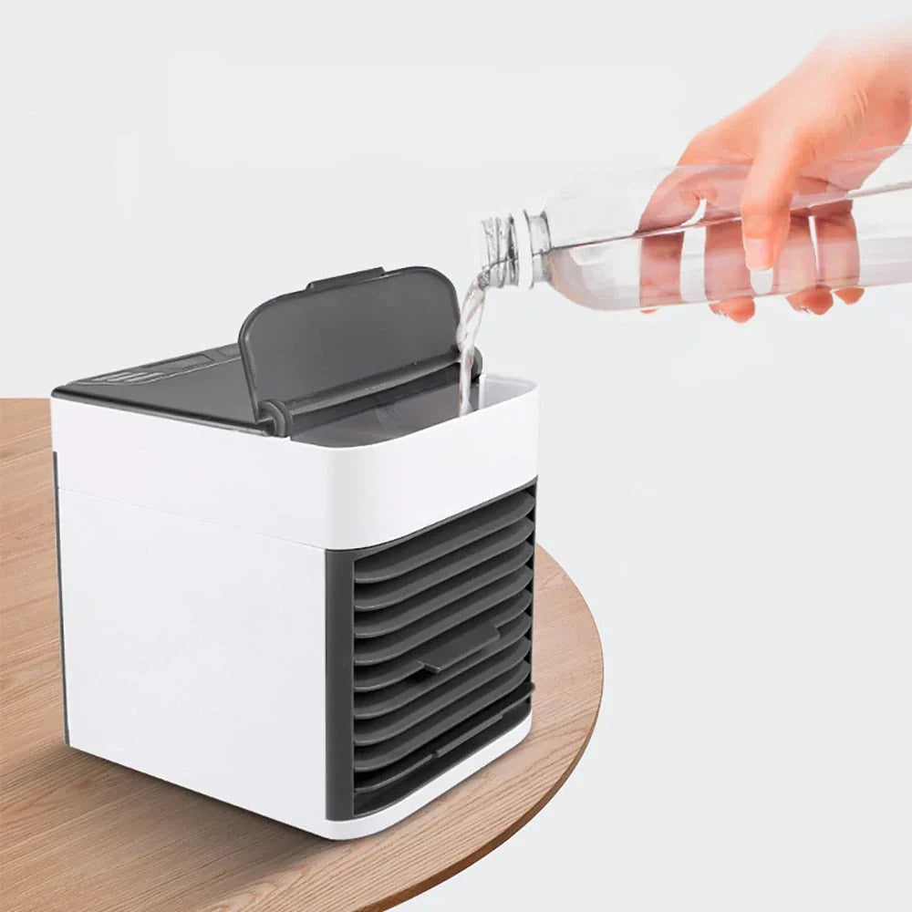 Draagbare Mini Airconditioner – Koelt, Bevochtigt en Zuivert – 3-in-1 USB Luchtkoeler