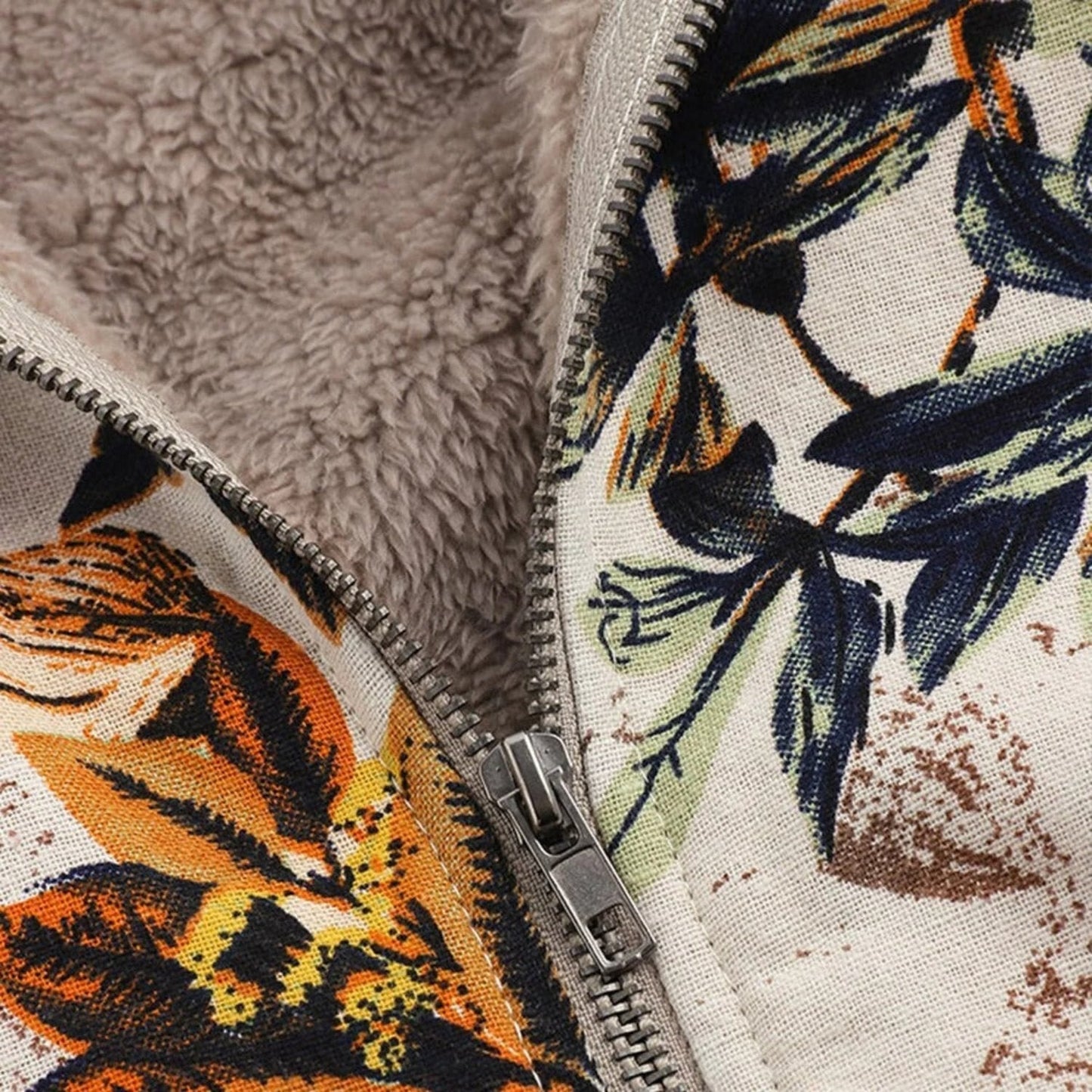 Warme Damesjas met Bloemenprint – Casual & Comfortabel voor Herfst/Winter