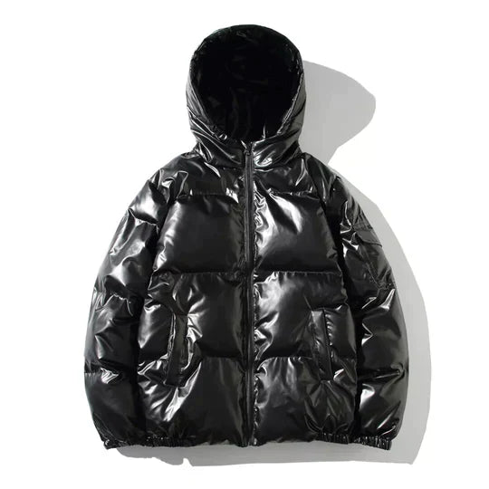 Winddichte Metallic Winterjas voor Heren | Pufferjack
