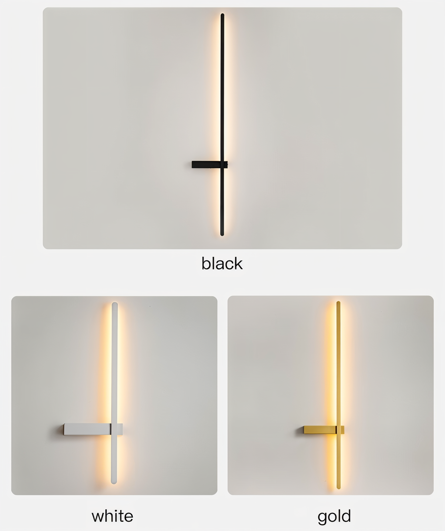 The Line Wandlamp - Minimalistische Zwarte Lange LED Wandverlichting