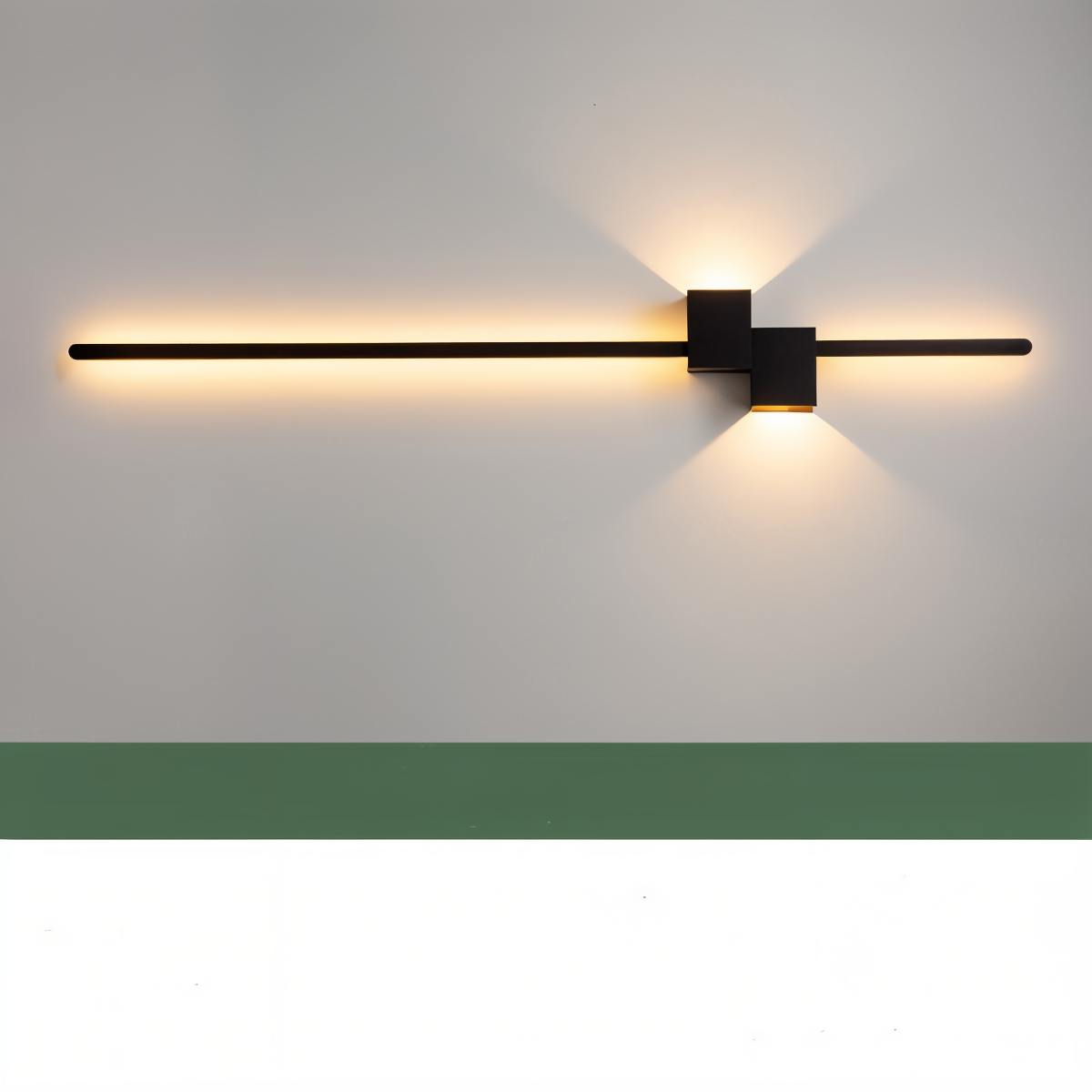 The Line Wandlamp - Minimalistische Zwarte Lange LED Wandverlichting