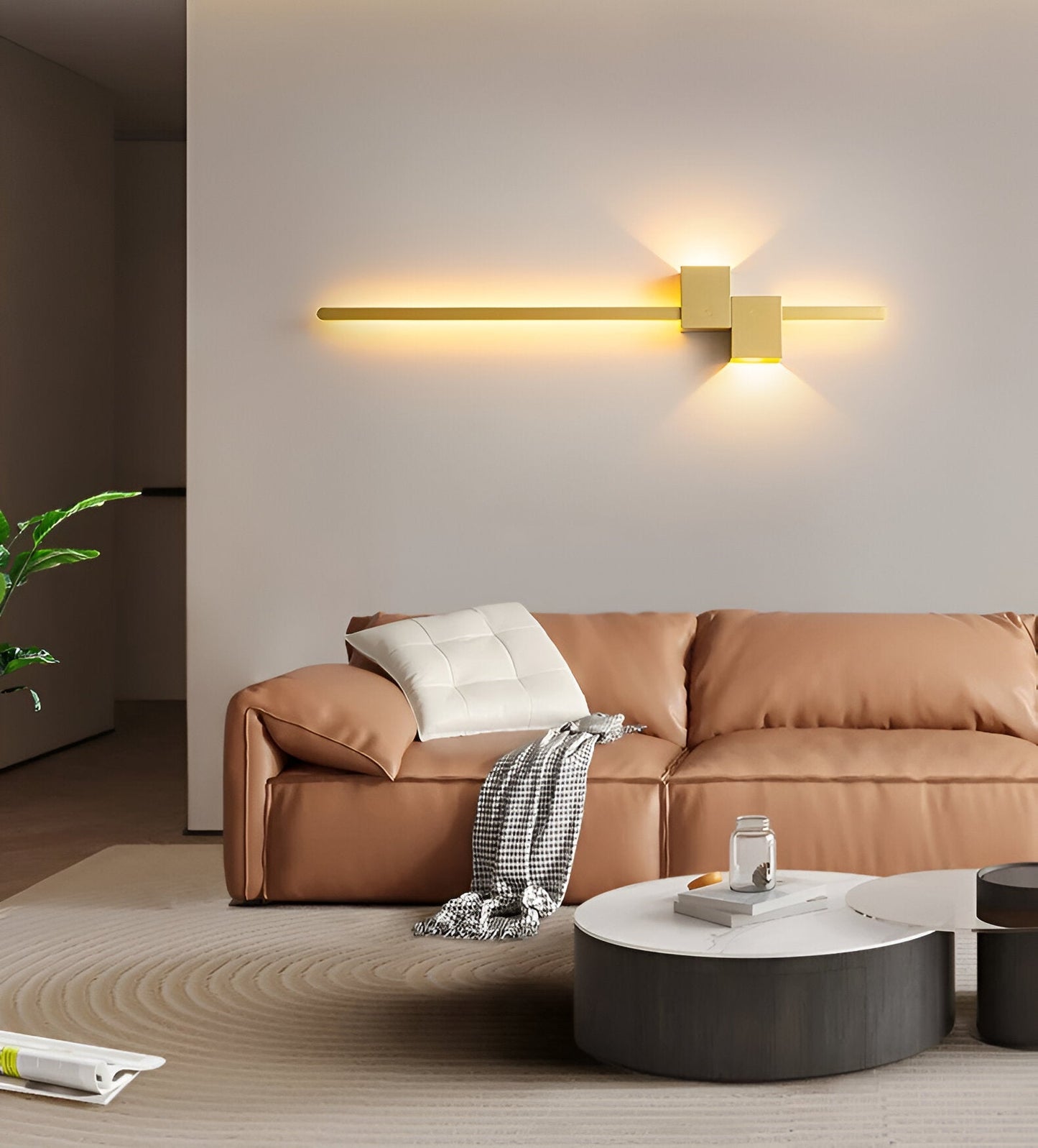 The Line Wandlamp - Minimalistische Zwarte Lange LED Wandverlichting