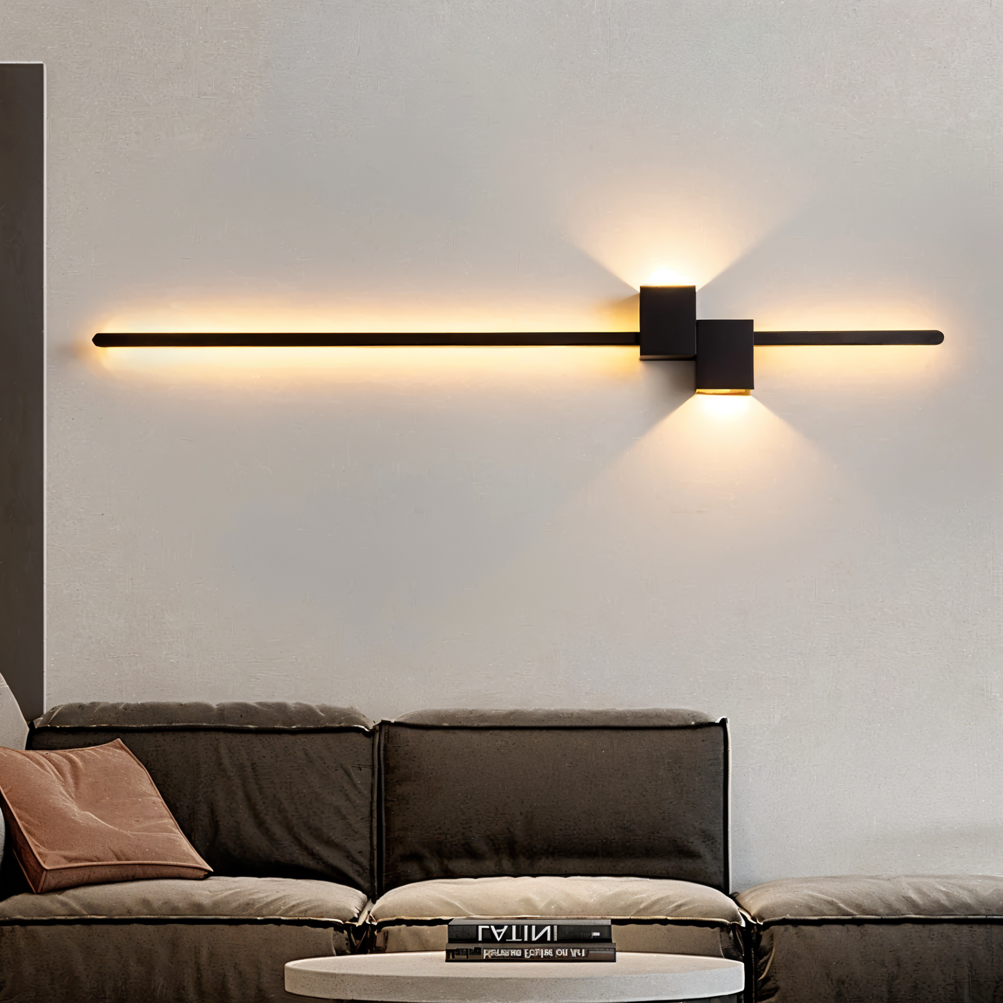 The Line Wandlamp - Minimalistische Zwarte Lange LED Wandverlichting