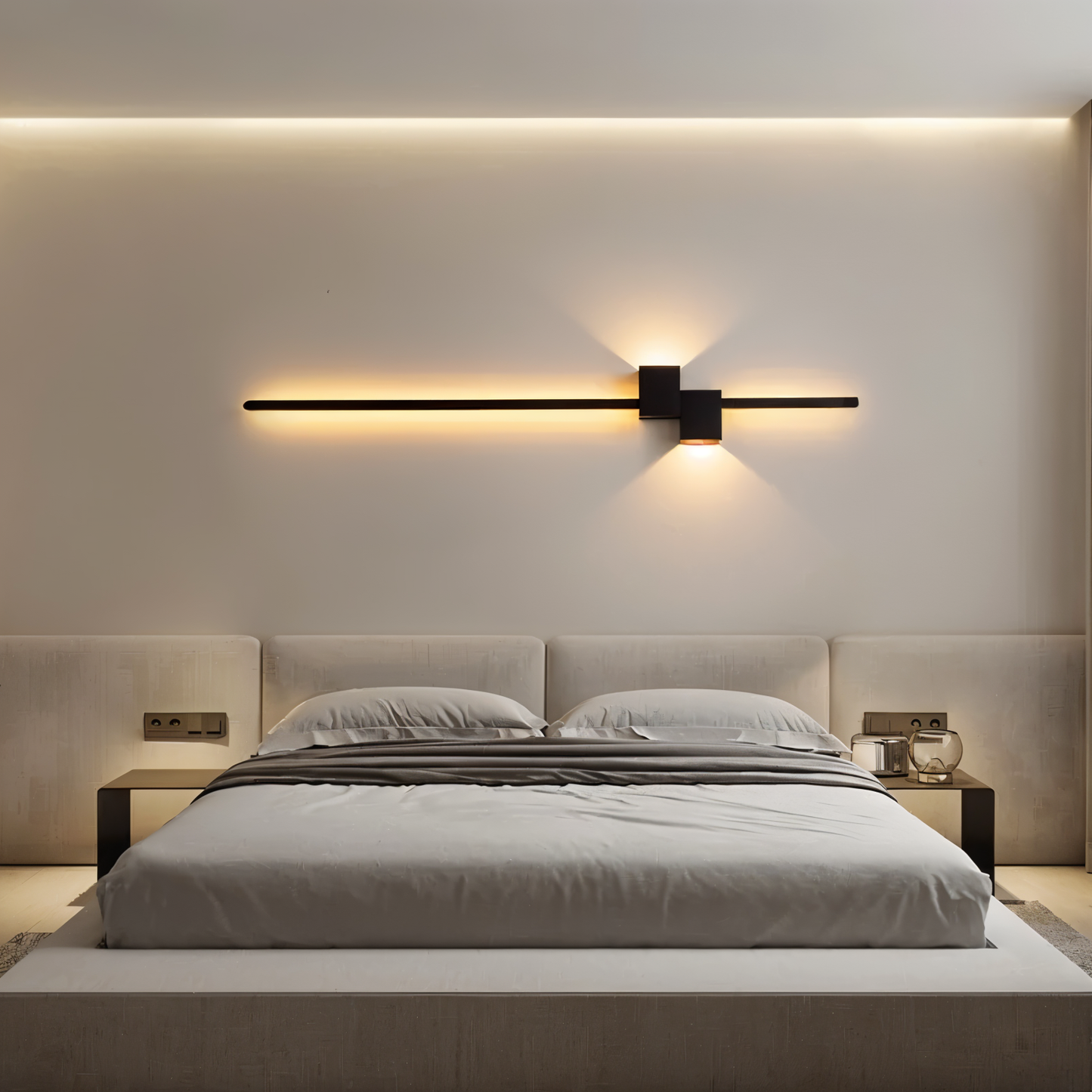 The Line Wandlamp - Minimalistische Zwarte Lange LED Wandverlichting