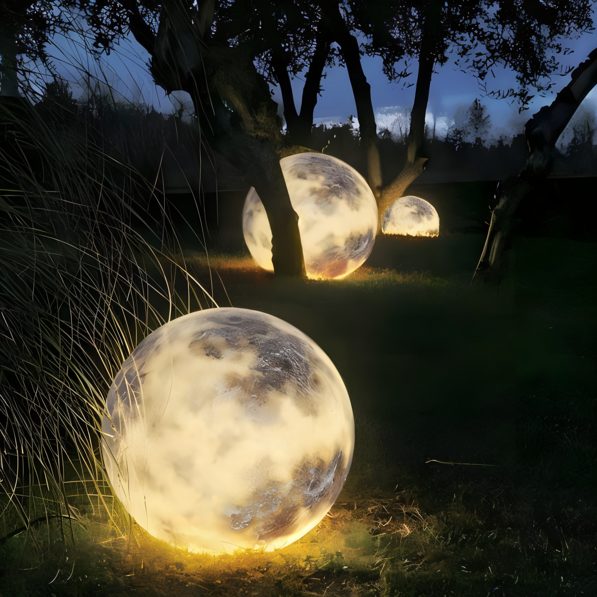 Luna – Solar tuinverlichting in maanvorm – IP65 waterdichte LED buitenlamp – Oplaadbaar via zonne-energie