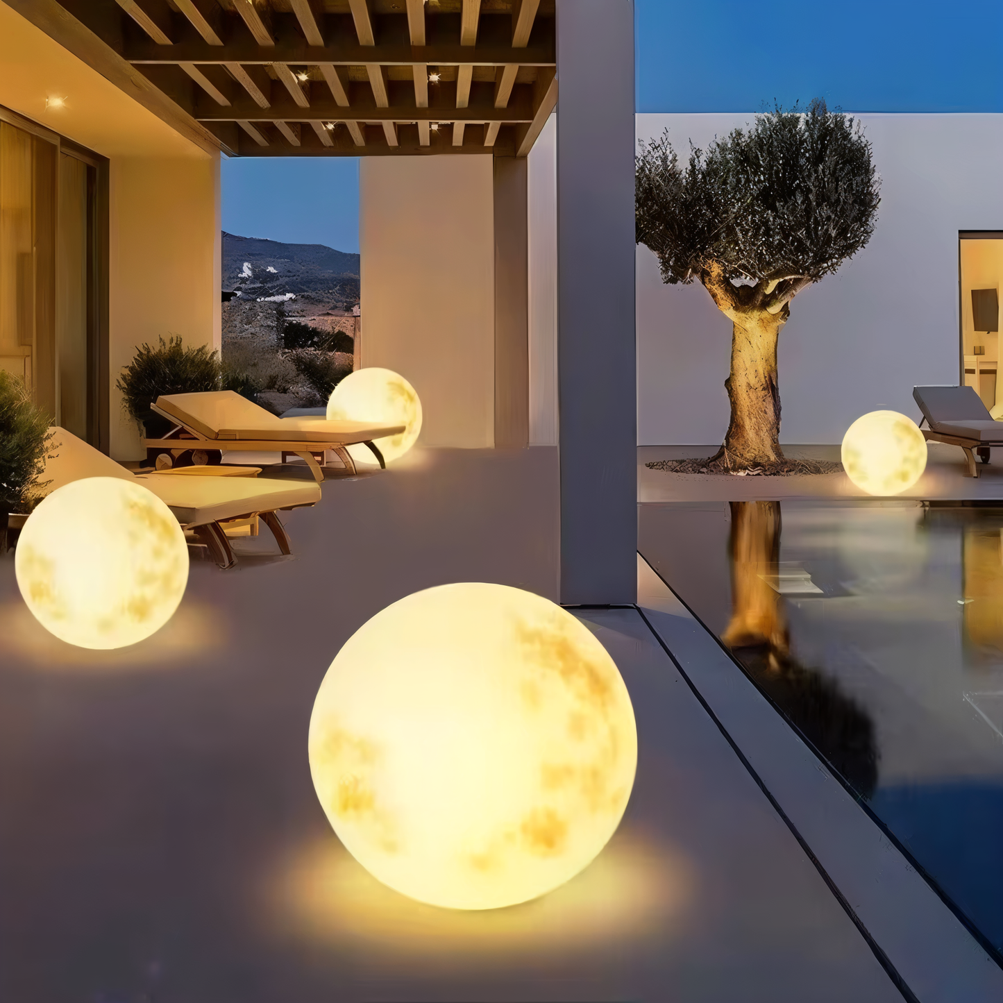 Luna – Solar tuinverlichting in maanvorm – IP65 waterdichte LED buitenlamp – Oplaadbaar via zonne-energie