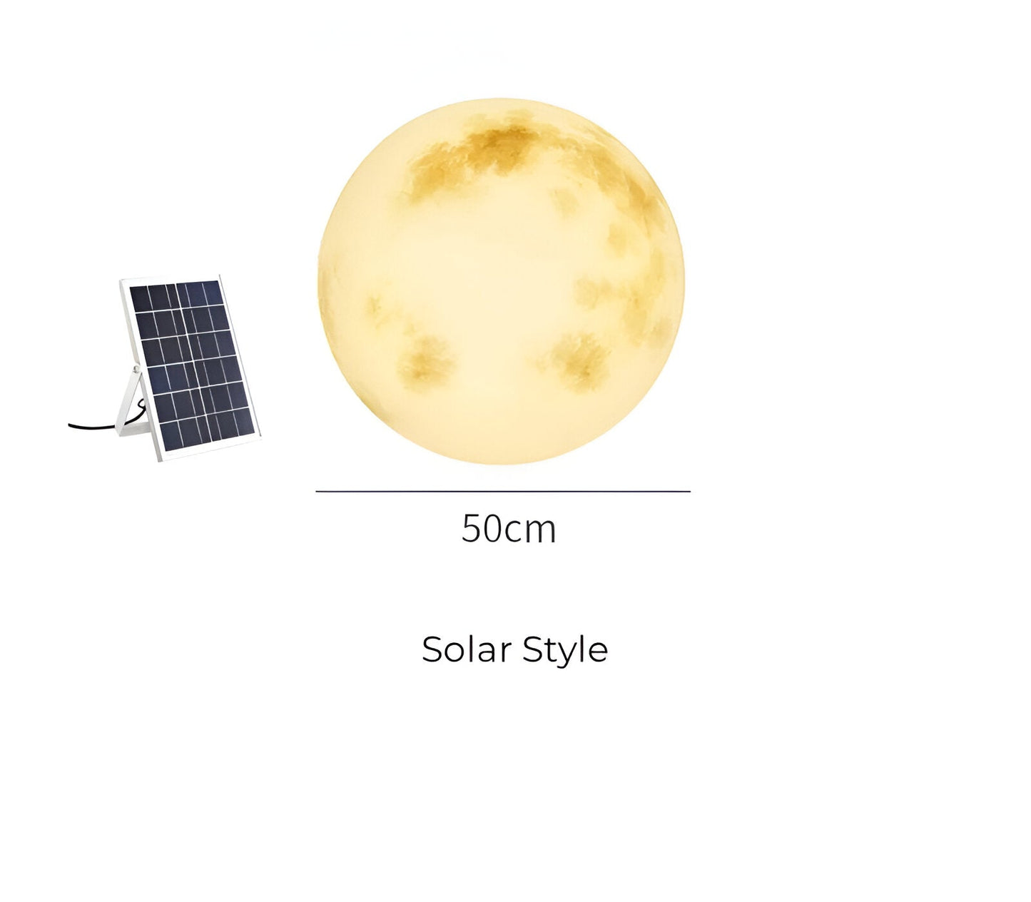 Luna – Solar tuinverlichting in maanvorm – IP65 waterdichte LED buitenlamp – Oplaadbaar via zonne-energie