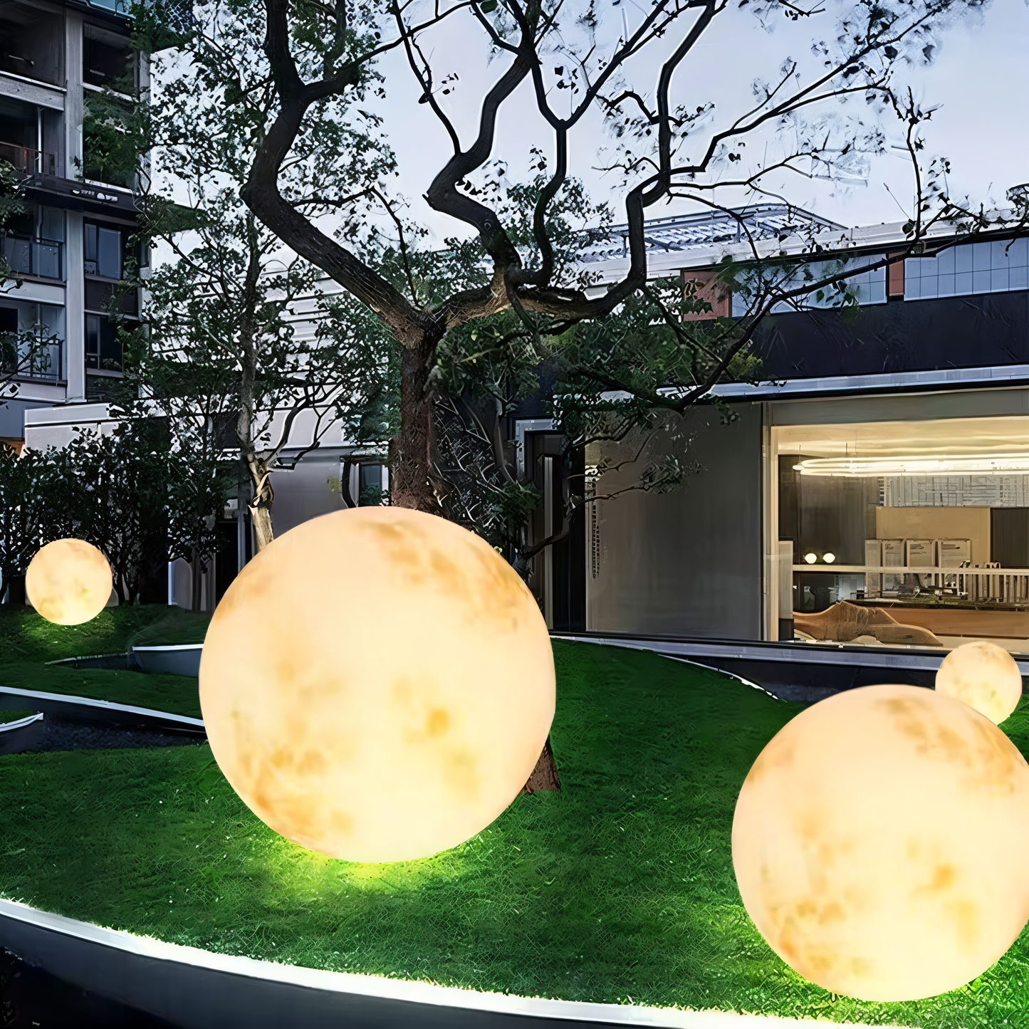 Luna – Solar tuinverlichting in maanvorm – IP65 waterdichte LED buitenlamp – Oplaadbaar via zonne-energie