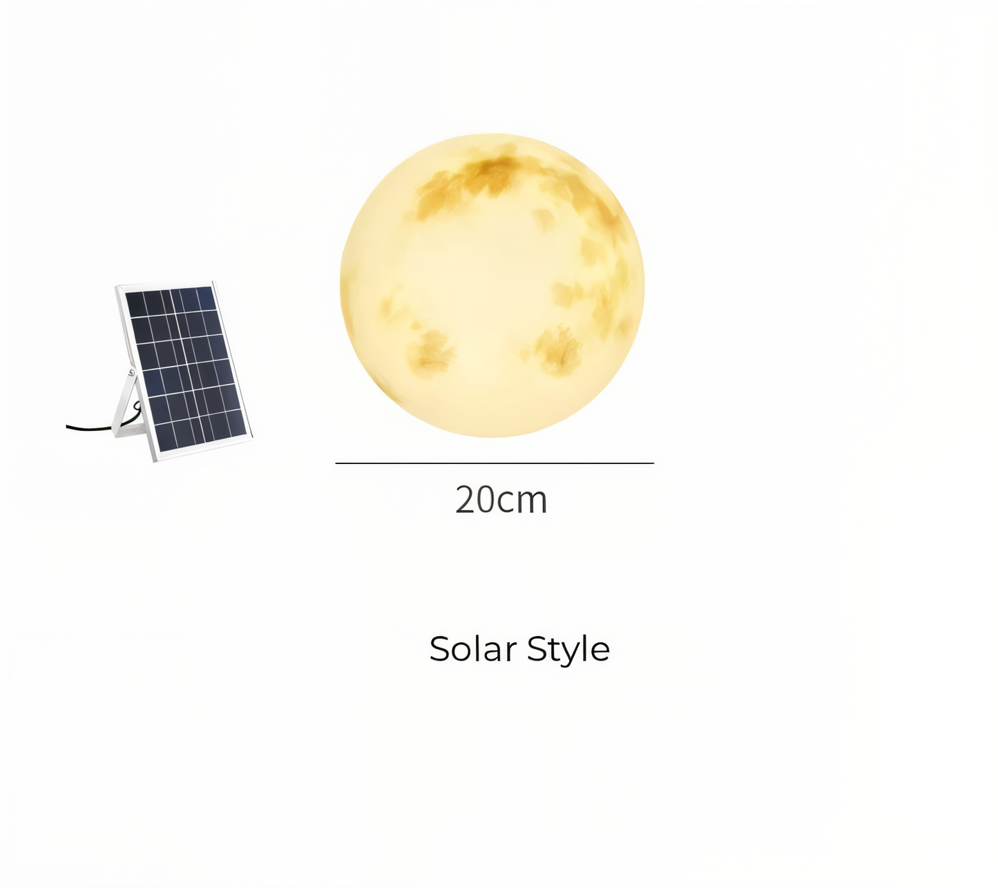 Luna – Solar tuinverlichting in maanvorm – IP65 waterdichte LED buitenlamp – Oplaadbaar via zonne-energie