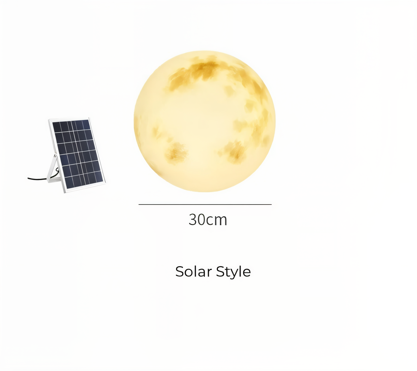 Luna – Solar tuinverlichting in maanvorm – IP65 waterdichte LED buitenlamp – Oplaadbaar via zonne-energie