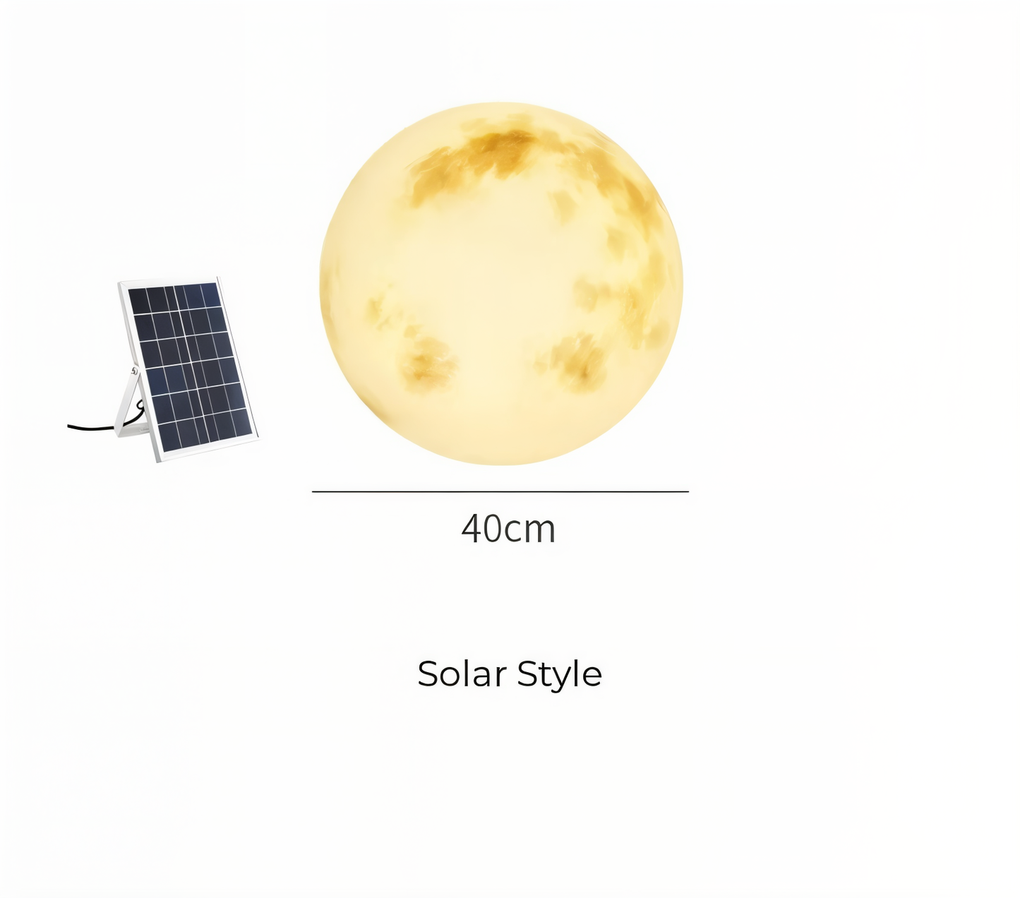 Luna – Solar tuinverlichting in maanvorm – IP65 waterdichte LED buitenlamp – Oplaadbaar via zonne-energie