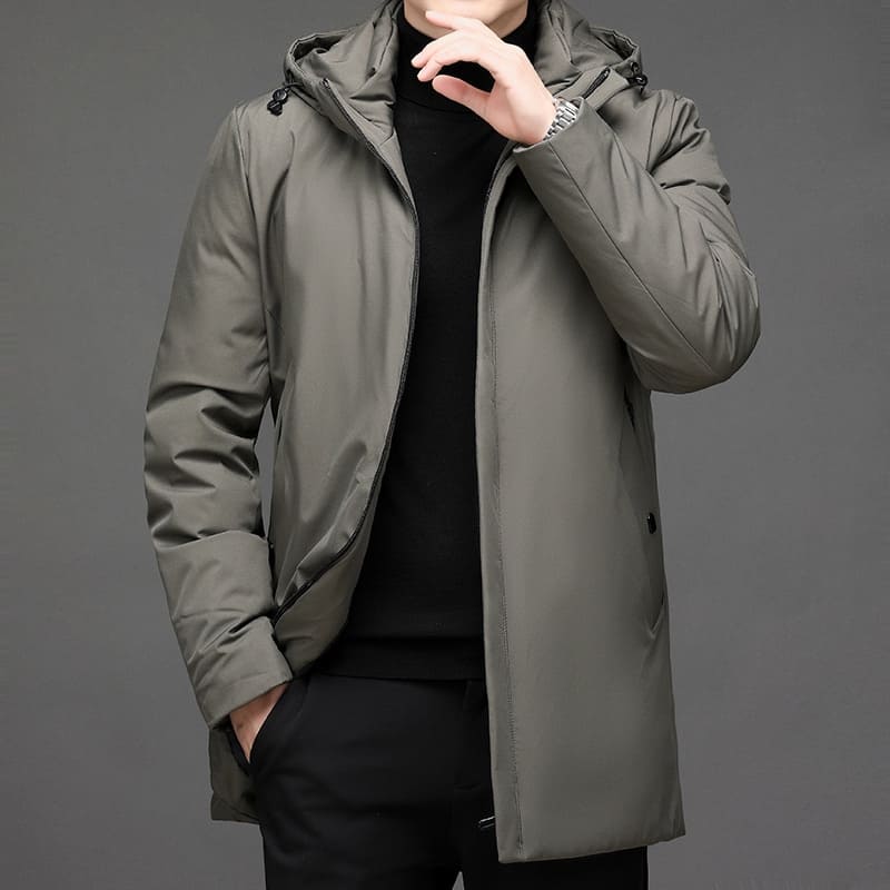 Heren Longline Parka met Meerdere Zakken - Warm en Modern