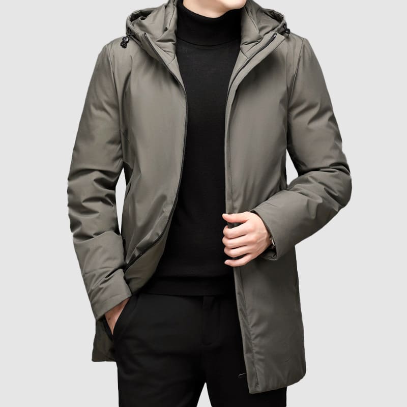 Heren Longline Parka met Meerdere Zakken - Warm en Modern