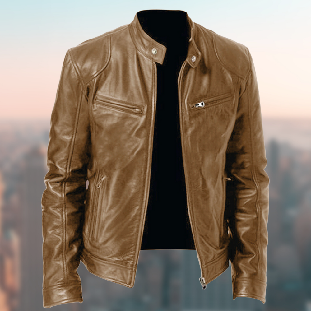 Hochwertige und elegante Lederjacke für Herren – zeitloses Design