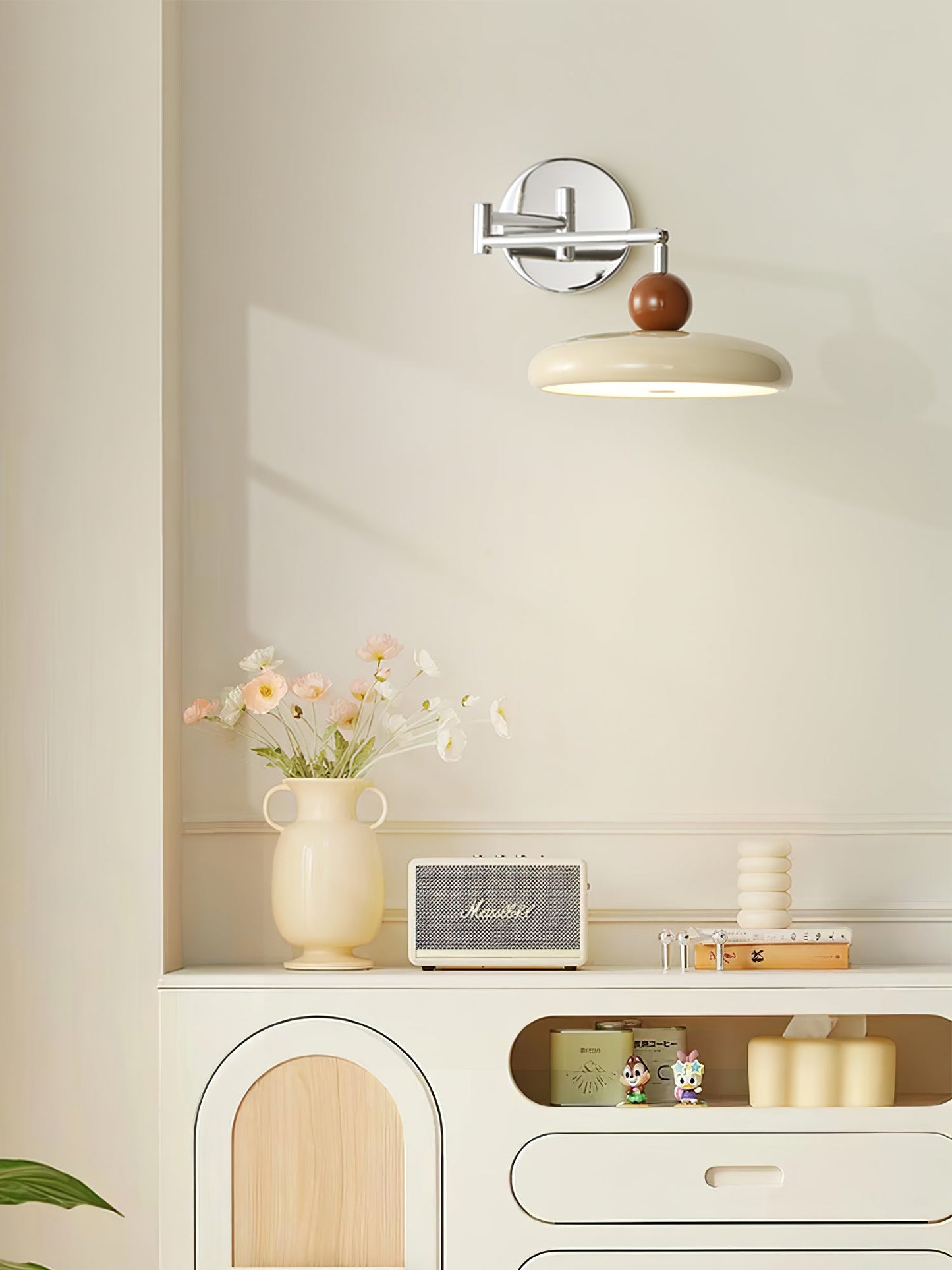 Myna – Wandlamp met Stekker | 20 cm Rond Design met LED