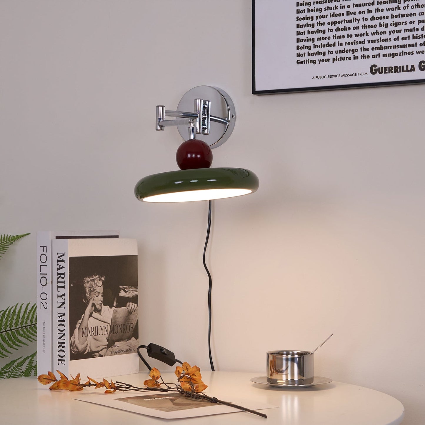 Myna – Wandlamp met Stekker | 20 cm Rond Design met LED