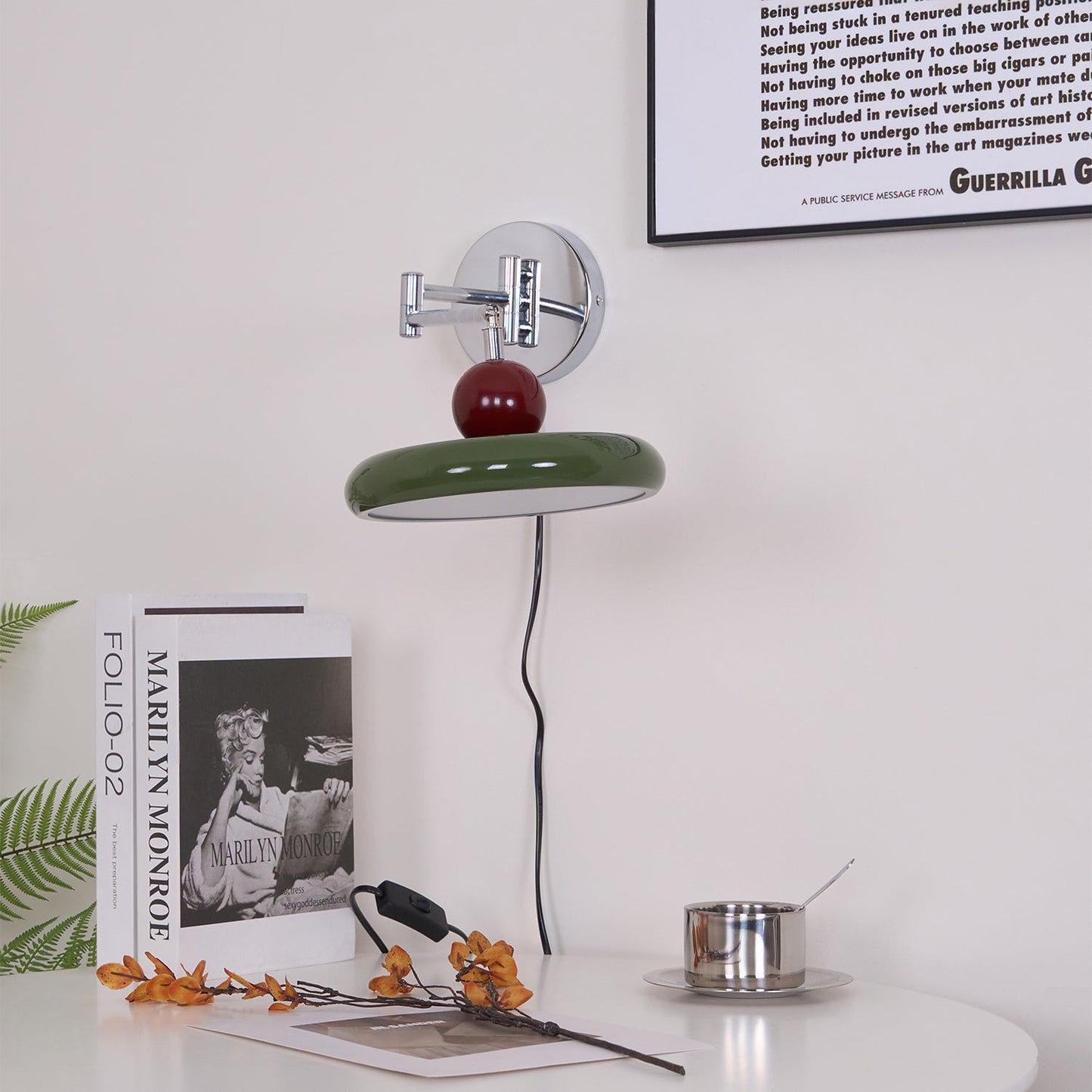 Myna – Wandlamp met Stekker | 20 cm Rond Design met LED
