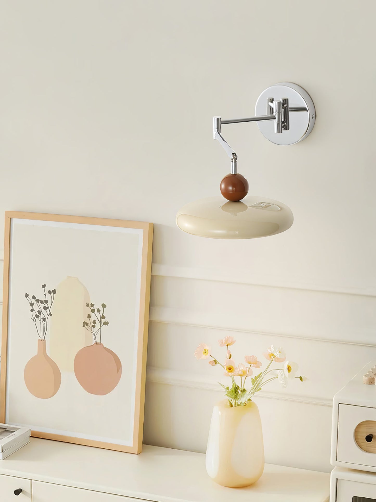 Myna – Wandlamp met Stekker | 20 cm Rond Design met LED