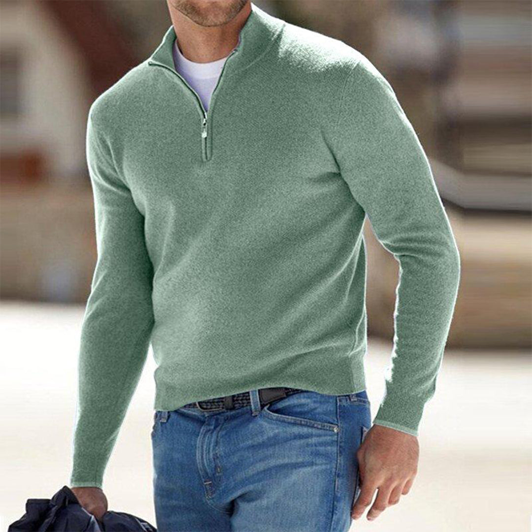 Heren Sweatshirt met Kwart-Rits – Comfortabel & Stijlvol