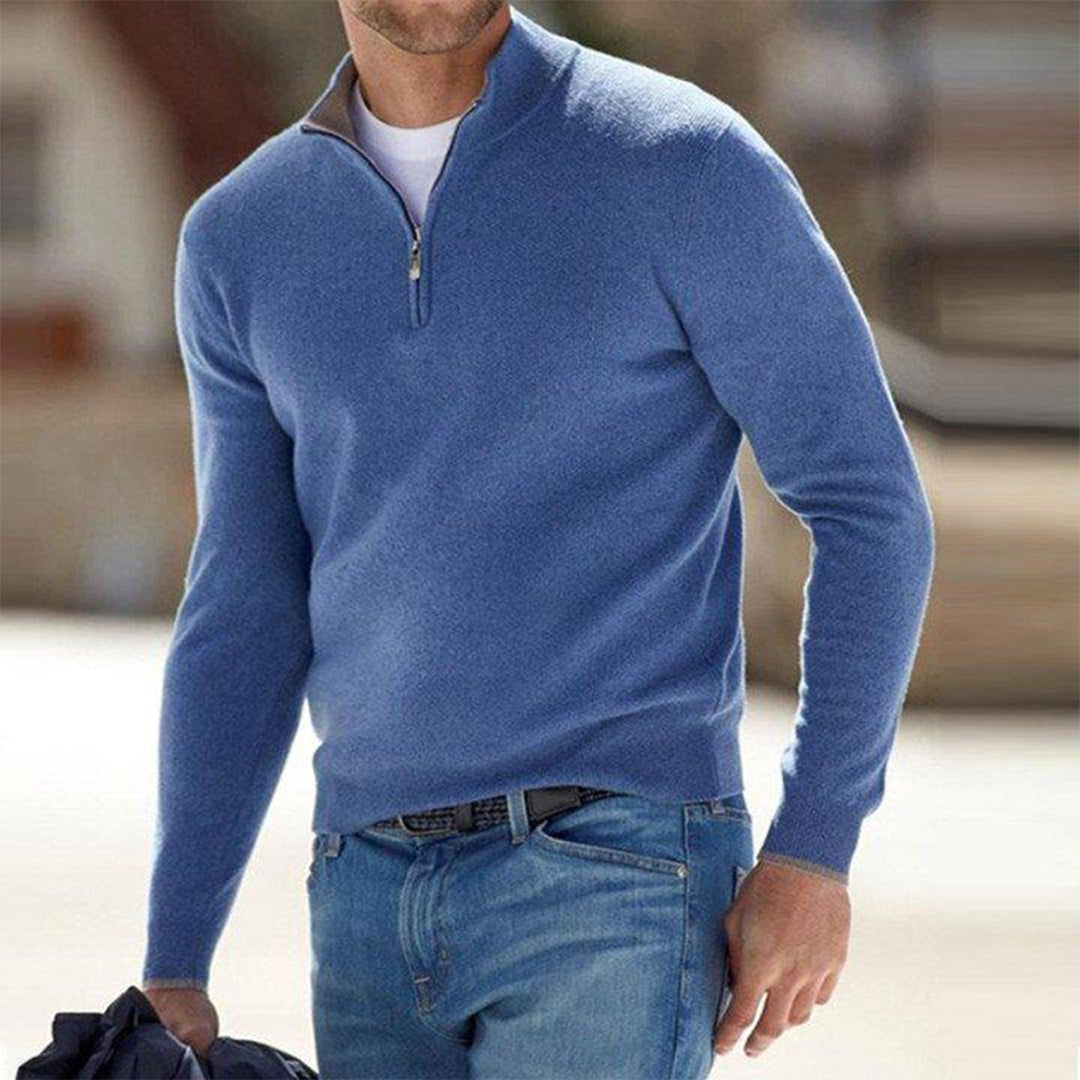Heren Sweatshirt met Kwart-Rits – Comfortabel & Stijlvol