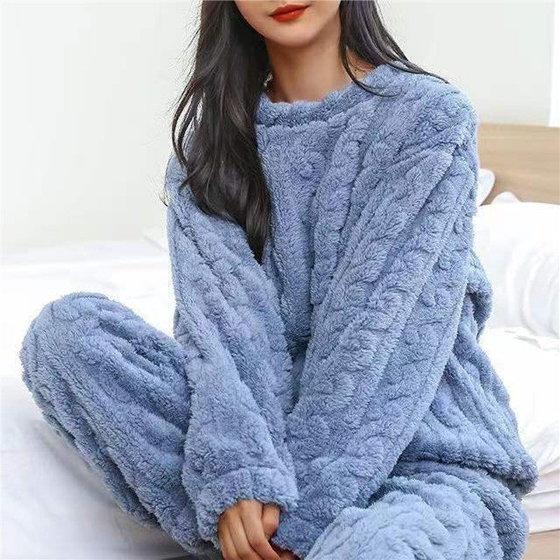 Damen Fleece Pyjama Set – Weich, Warm und Atmungsaktiv
