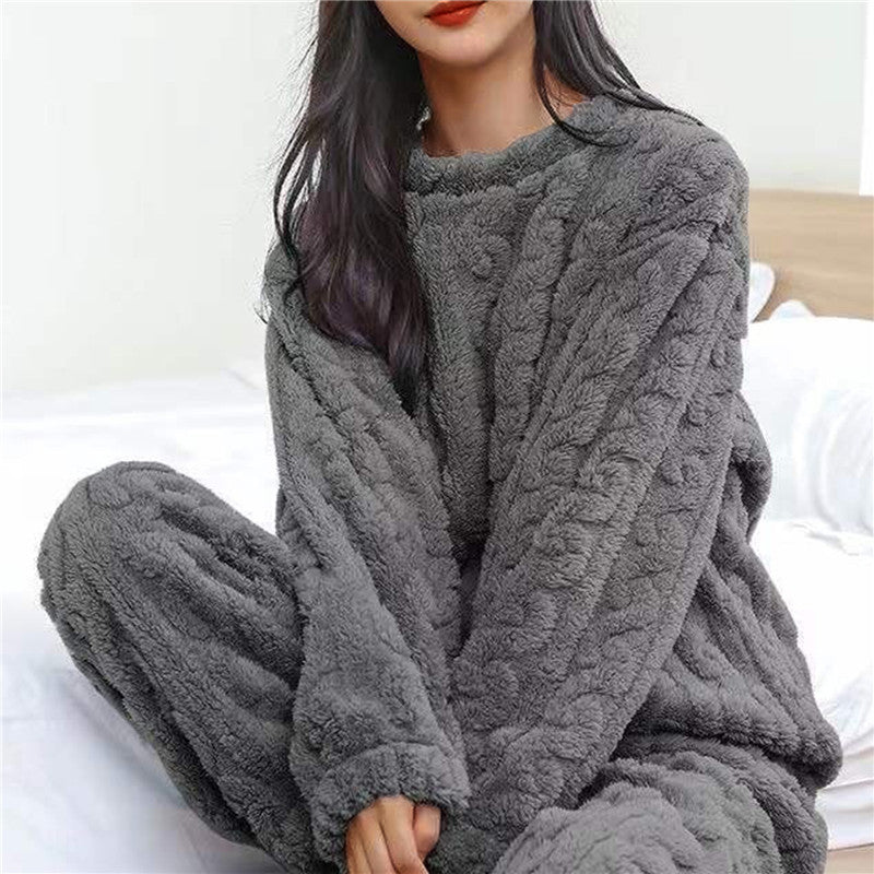 Damen Fleece Pyjama Set – Weich, Warm und Atmungsaktiv