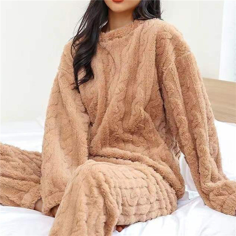 Damen Fleece Pyjama Set – Weich, Warm und Atmungsaktiv