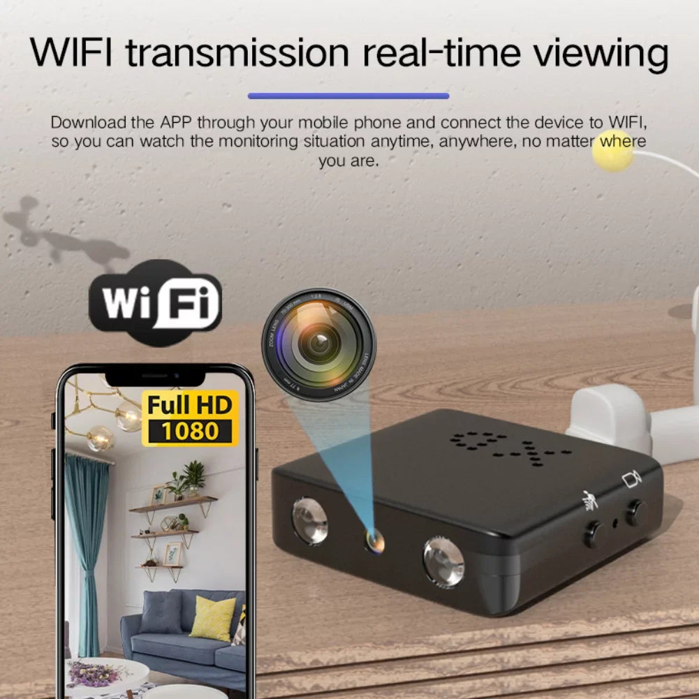 Micro HD Camera met WiFi en Audio - Compacte Beveiligingscamera met Nachtzicht