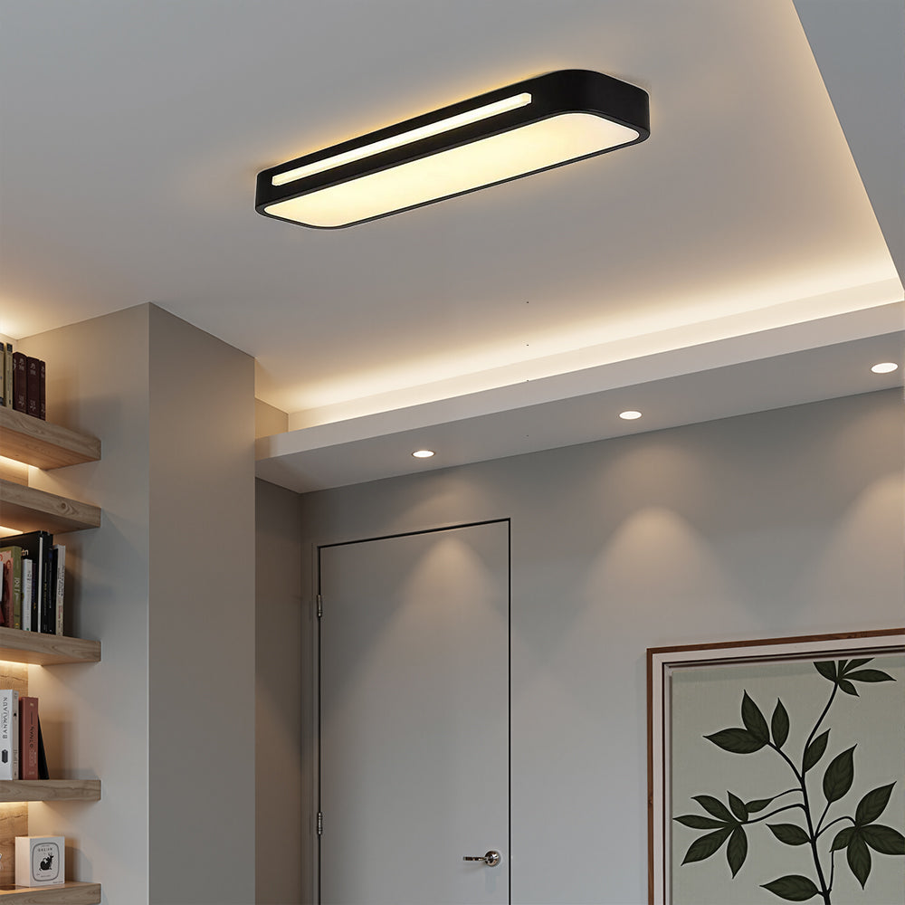 Modernes nordisches minimalistisches langes LED-dimmbares Deckenlicht