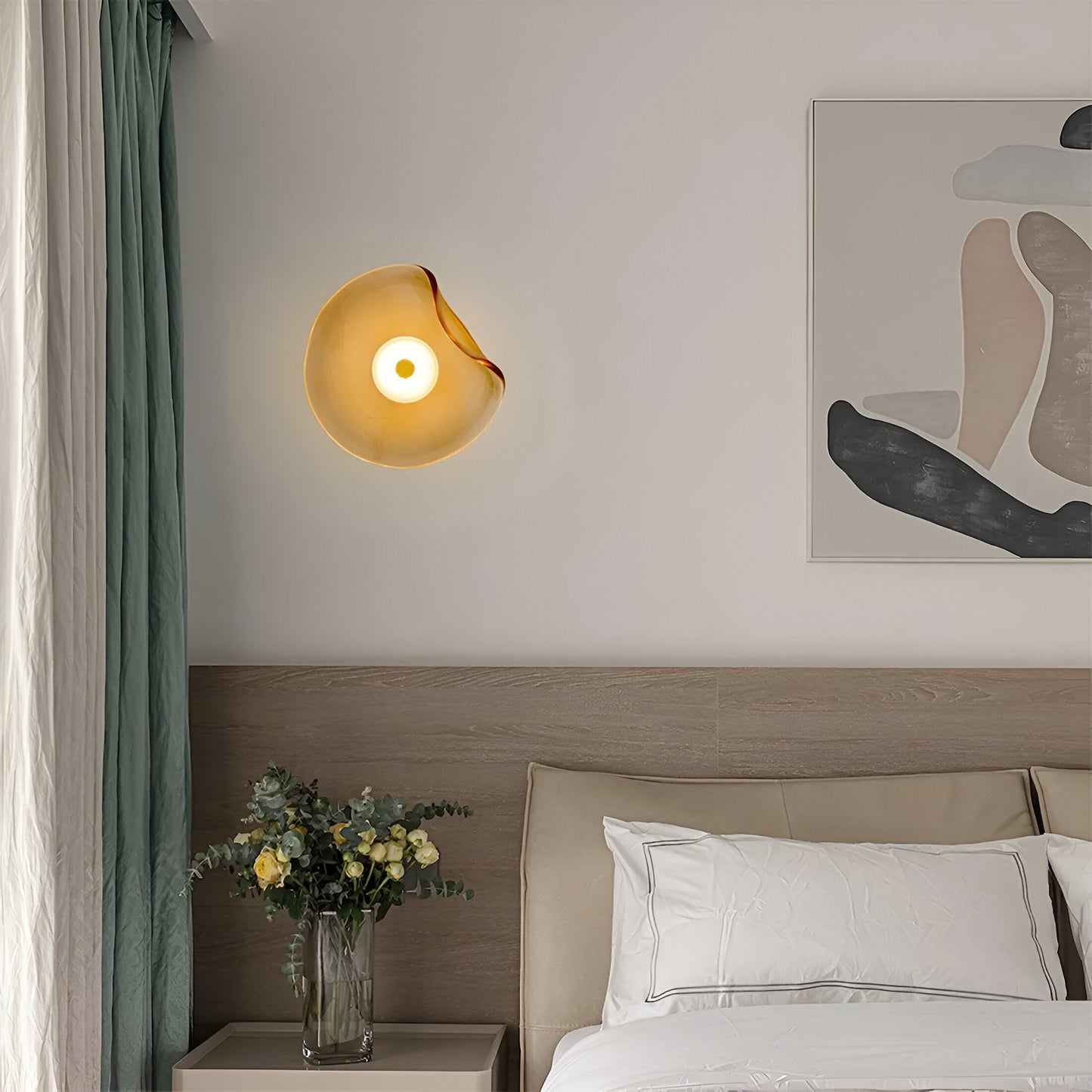 Moderne Glas Scandinavische Minimalistische LED Wandlamp – Sfeervolle Wandverlichting voor Interieurs