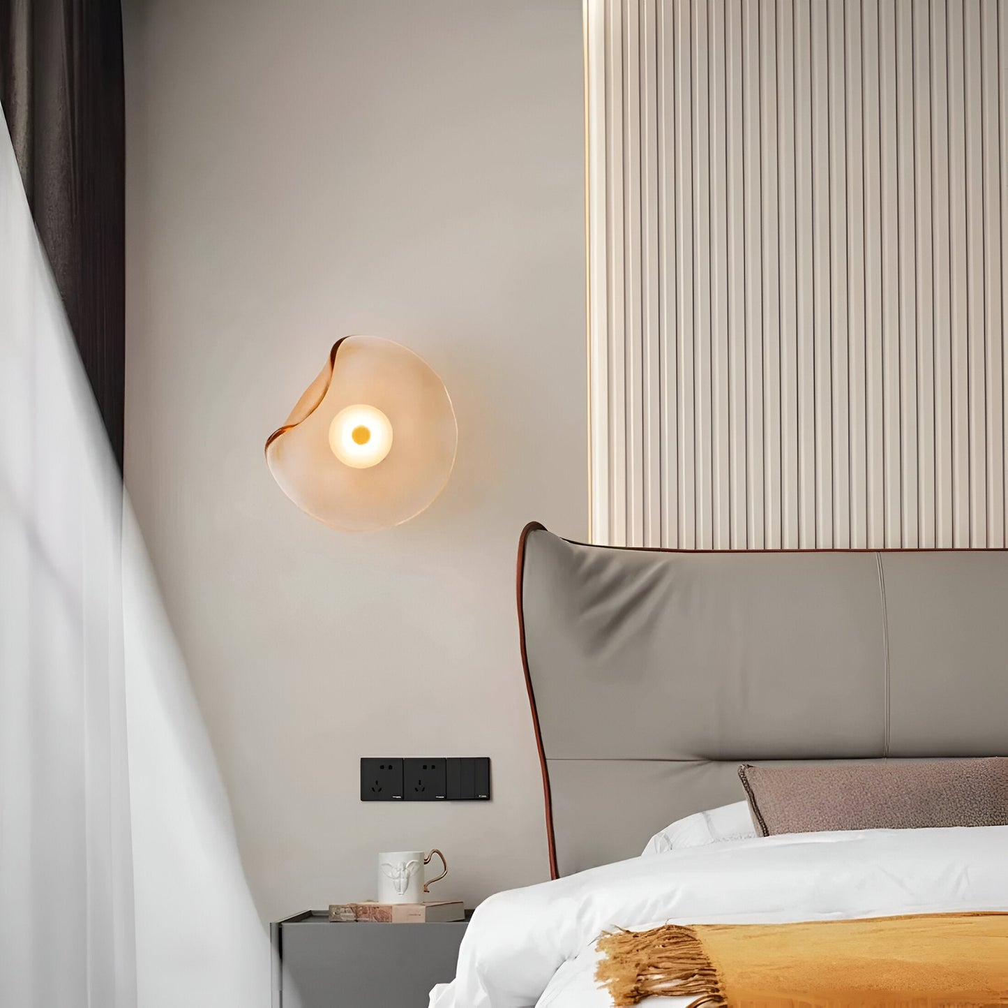 Moderne Glas Scandinavische Minimalistische LED Wandlamp – Sfeervolle Wandverlichting voor Interieurs