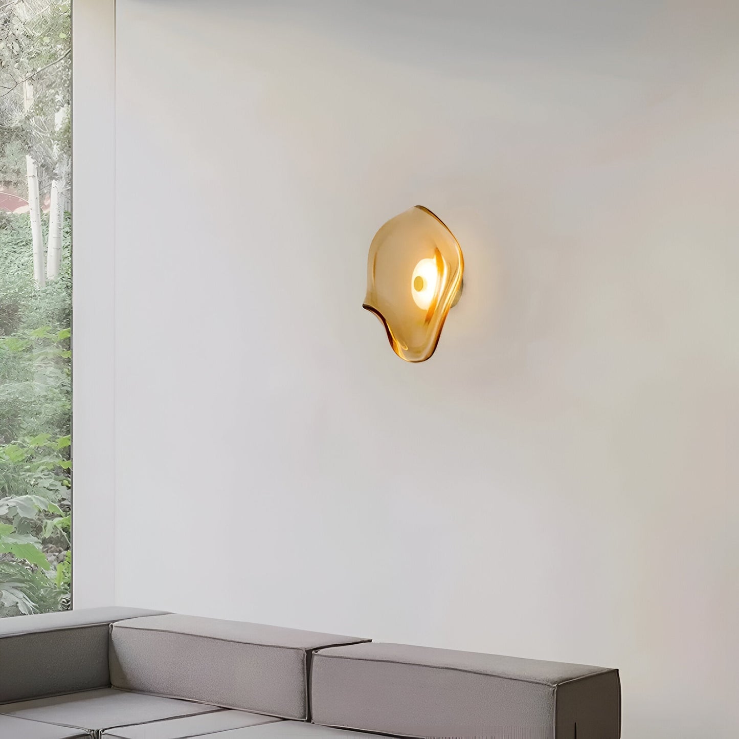 Moderne Glas Scandinavische Minimalistische LED Wandlamp – Sfeervolle Wandverlichting voor Interieurs