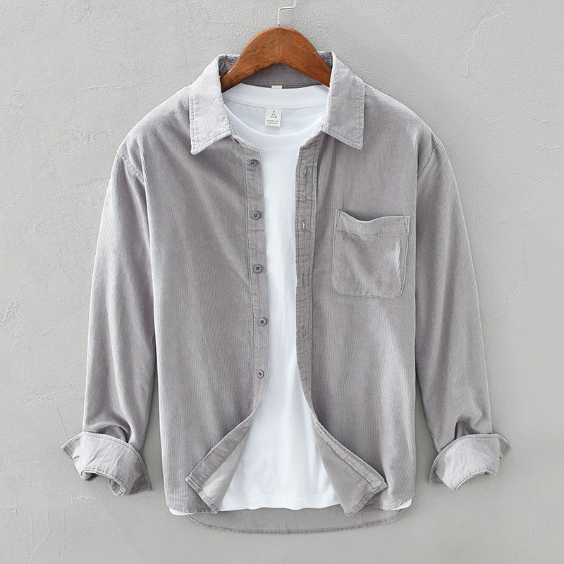 Retro Corduroy Overhemd voor Heren – Elegant & Tijdloos voor Elke Gelegenheid