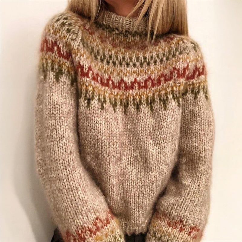 Damen Warmer Pullover mit Nordic Design - Bequem und Stilvoll