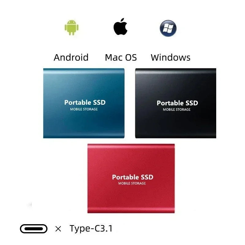 Draagbare SSD – Compacte Externe Opslag met Hoge Overdrachtsnelheid