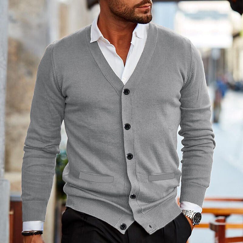 Heren vest met V-hals – Klassiek effen design voor casual en werkoutfits