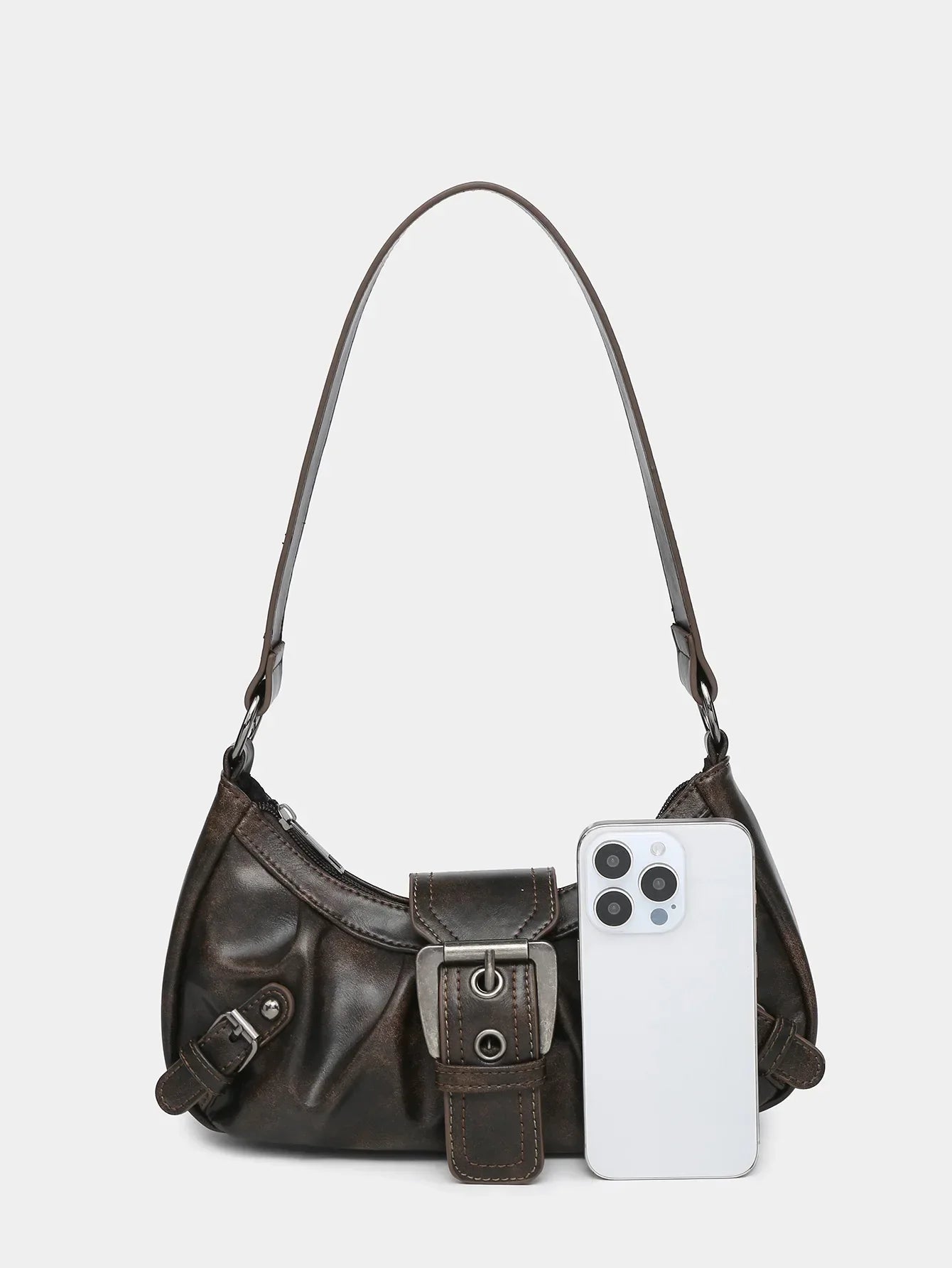 Vintage Saddle Bag – Y2K Schoudertas met Studs