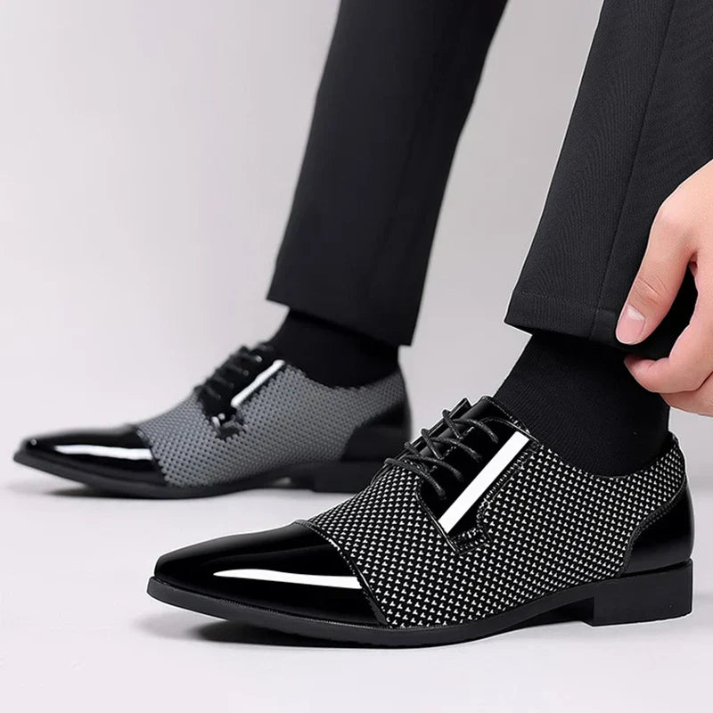 Elegante Heren Schoenen van Leder met Strass