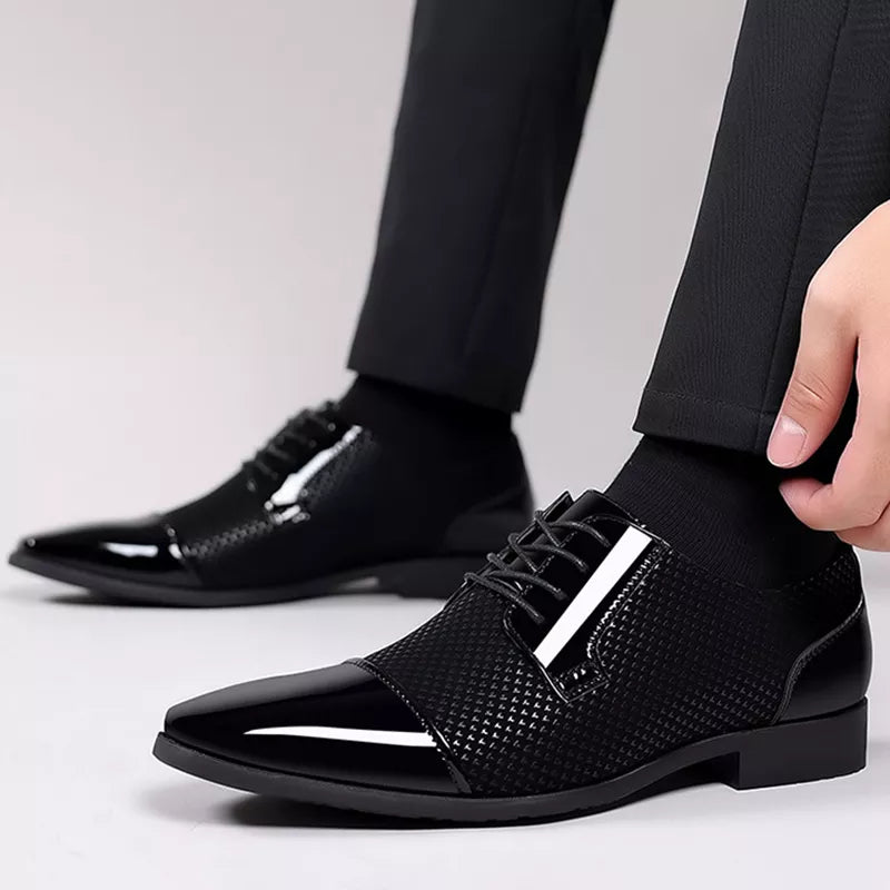 Elegante Heren Schoenen van Leder met Strass