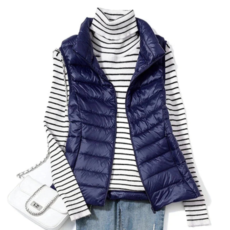 Dames Kleurrijke Puffer Bodywarmers - Lichtgewicht voor Lente en Herfst