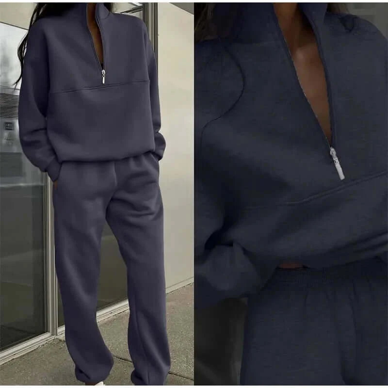 Dames Tweedelige Gebreide Set – Casual Trui en Broek