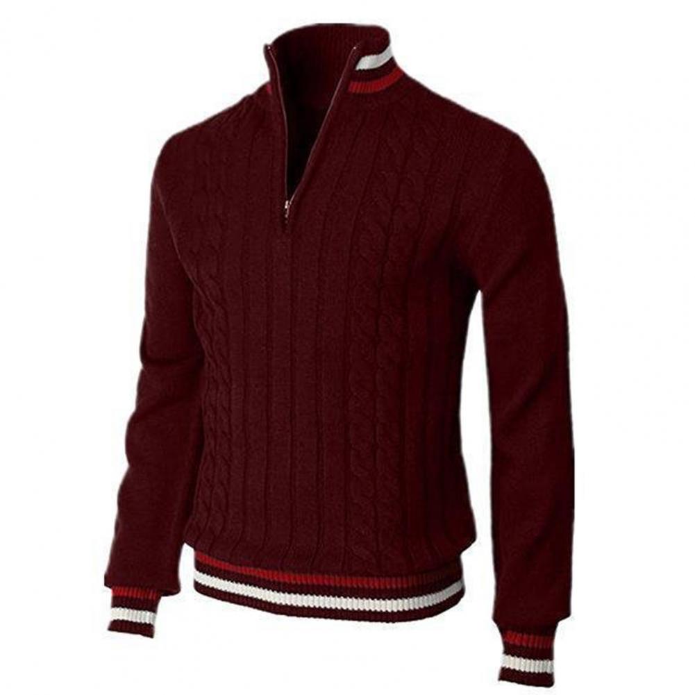 Eleganter Herrenpullover – Warmer Pullover mit Rundhalsausschnitt aus Wolle und Baumwolle