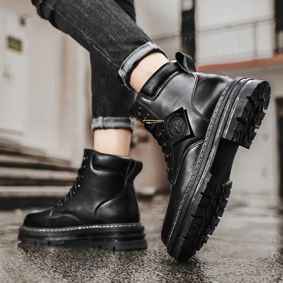 Heren Hoge Enkelboots – Stevig & Stijlvol – Outdoor & Streetwear