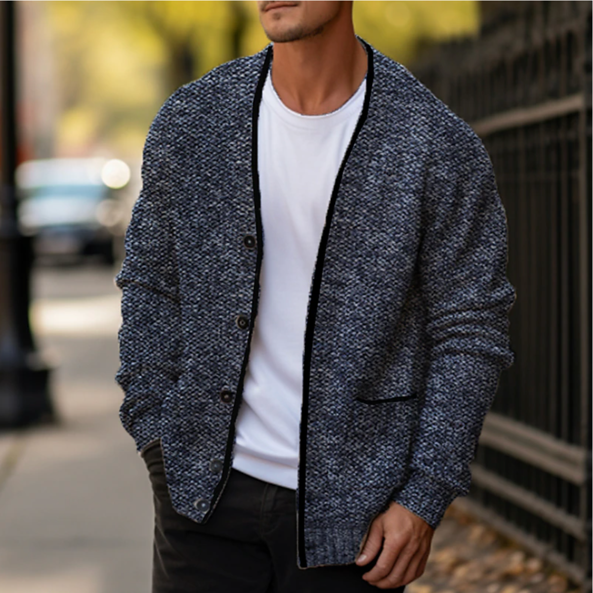 Herren Strickjacke – Warme Strickjacke für Herbst und Winter