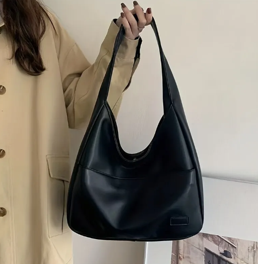 Braun-Schwarze Lederhandtasche – Zeitlos, Elegant & Verstellbarer Schulterriemen
