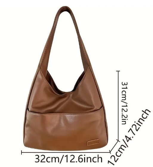 Braun-Schwarze Lederhandtasche – Zeitlos, Elegant & Verstellbarer Schulterriemen
