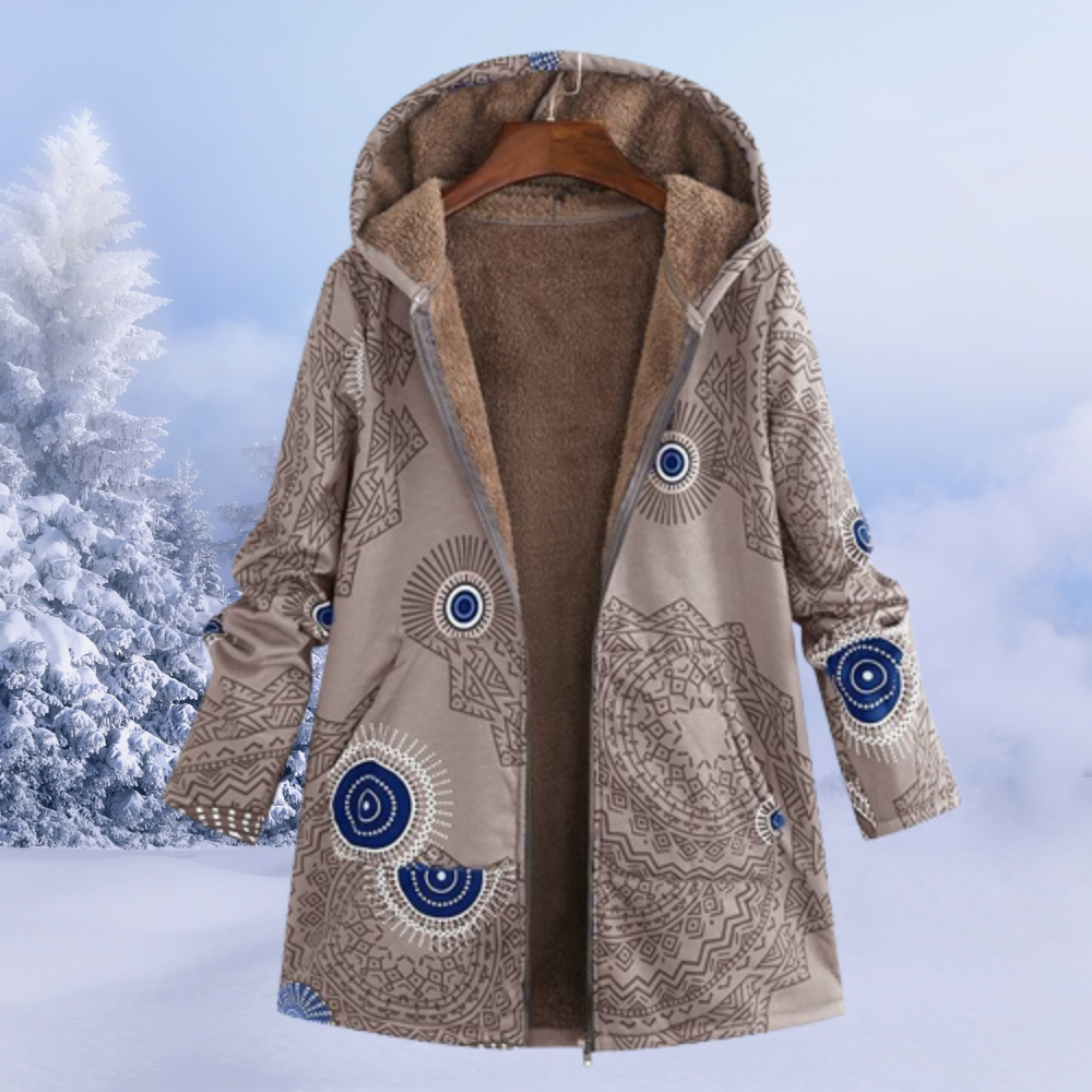 Floral Winter Set Damen – Warmes Kleidungsset mit Blumenmuster